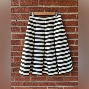 Halogen pleated stripped black and white skirt size 2